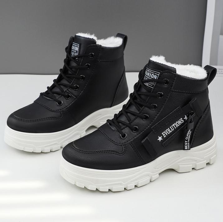 Warm Comfortable Women's Winter Snow Boots with Side Zipper and Fleece Lining Waterproof Shoes