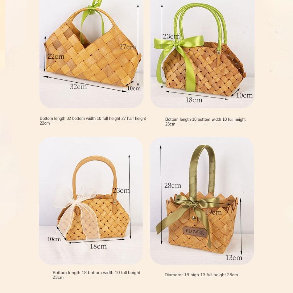 Handheld Flower Pots Handmade Sundries Organizer Fashionable Hanging Baskets  Home