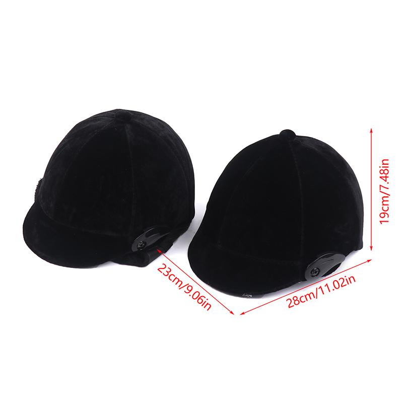 Horse Riding Helmet Professional Unisex Classic Horse Riding Cap Protective Gear Outdoor Adjustable Sports Equestrian Hat Cap