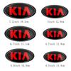 ABS Badge Logo Voiture Emblème Capot Avant Autocollants Décoratifs Coffre Arrière Pour Kia Sportage Rio K2 Ceed Carnival Picanto Soul EV6 Niro