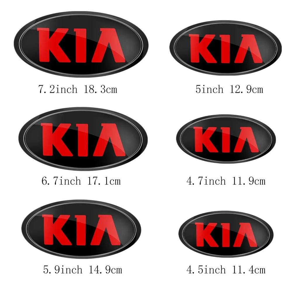 ABS Badge Logo Voiture Emblème Capot Avant Autocollants Décoratifs Coffre Arrière Pour Kia Sportage Rio K2 Ceed Carnival Picanto Soul EV6 Niro