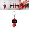 Squid Game Keychain With Red Guard Staff Worker Figure For Bags And Backpacks