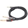 JK‑366 3.5mm to Dual 6.35mm Audio Line Male to Male Gold Plated Connectors Audio Cable