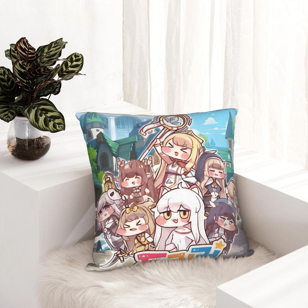 Trickcal C-Chibi Go Games Pillow Covers Merchandise Printing Cushion Cover Decor  Throw Pillow Case Cover Home Multiple Sizes