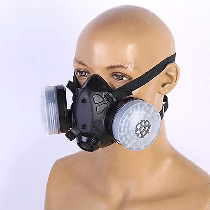 9578 Half Face Dust  Reusable Respirator Replaceable Filters For Carpenter Polishing Work Daily Haze Safety Protection