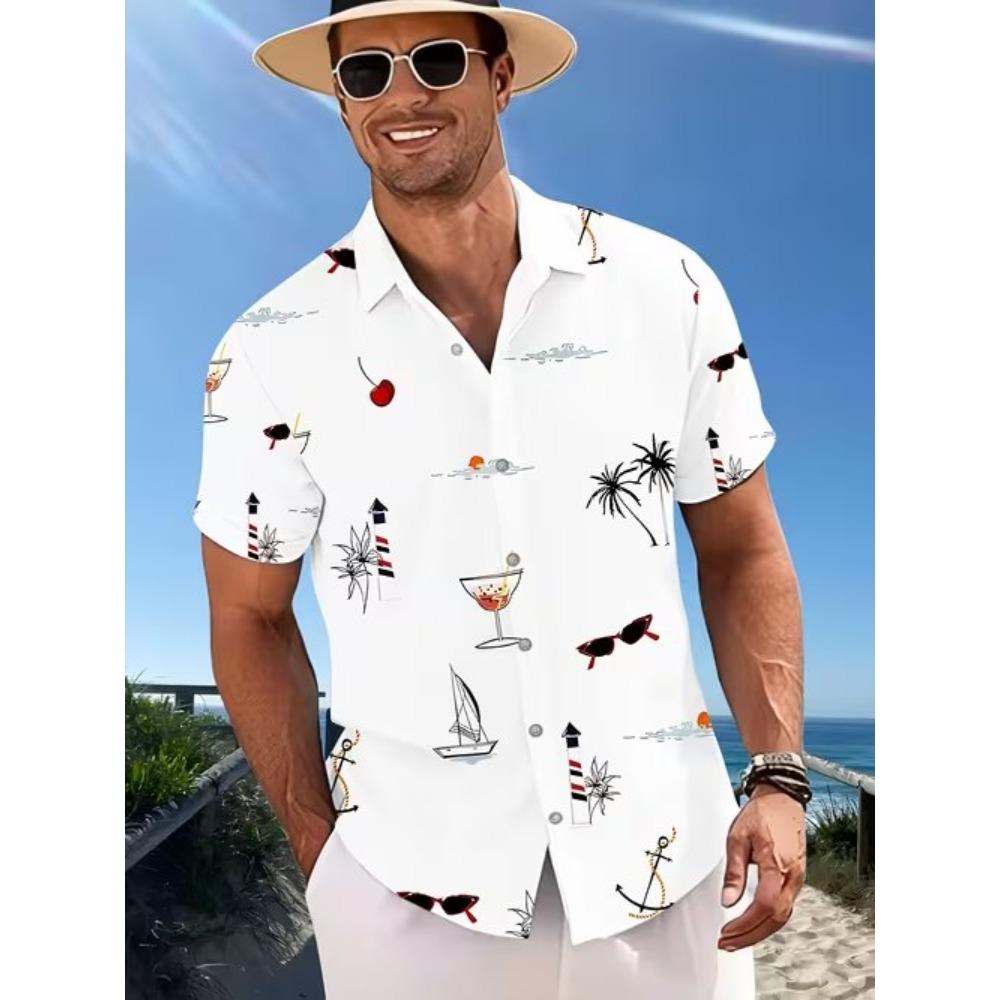 

Men s Animal Pattern 3D Print Shirt Button Up Shirt Casual Shirt Summer Shirt Short Sleeve Daily Vacation Clothing XS