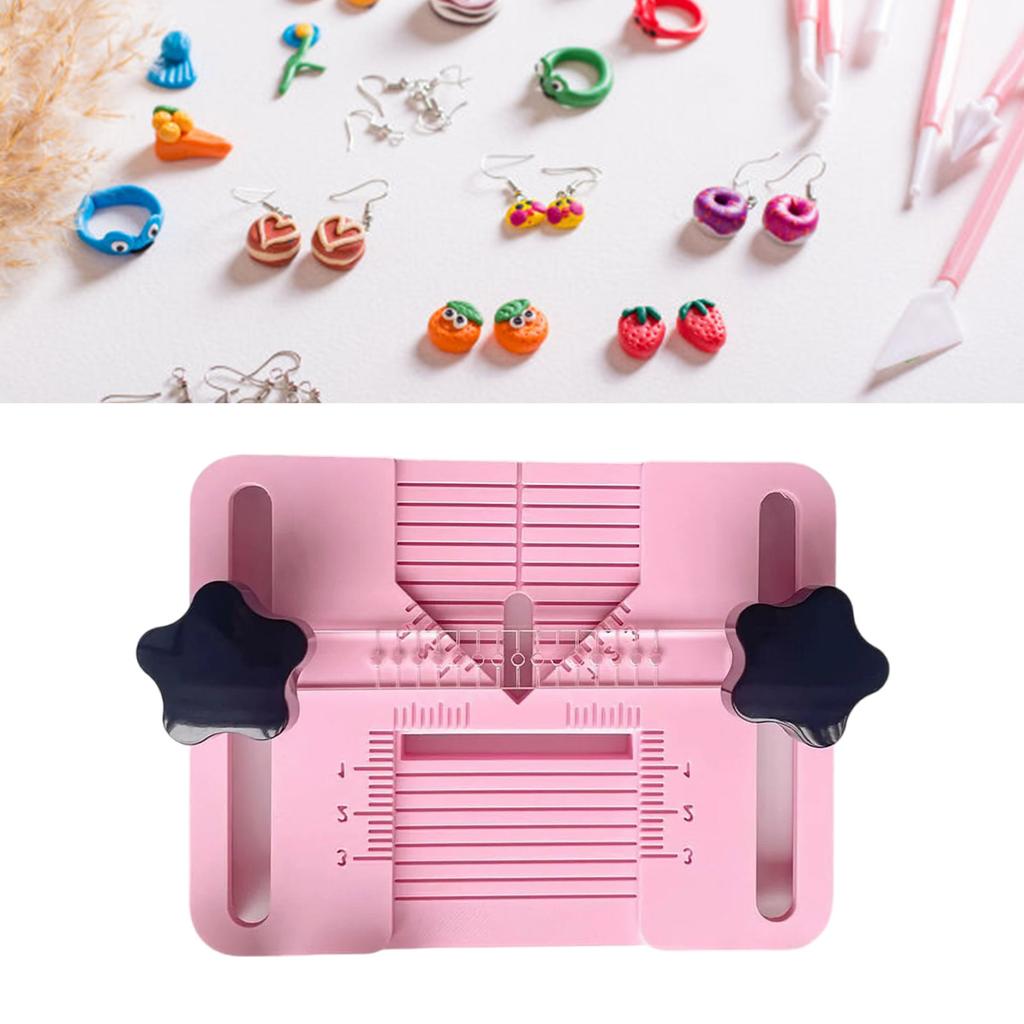Polymer Clay Earring Drilling Tool With Fixed Plate And Calibration Marks for Hole Positioning In Various Shapes