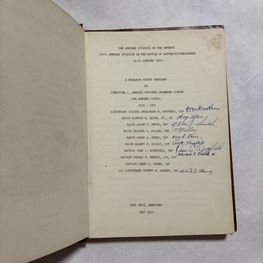 [USED] Foreign Books - War 14th Panzer Division at the Battle of Hatten-Rittershoffen Made in the USA