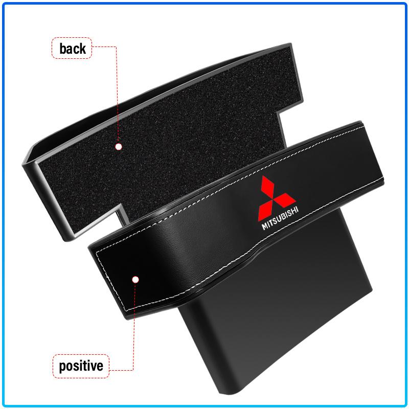 2Pcs Car Seat Organizer Seat Crevice Storage Box Multifunction Goods For Mitsubishi Lancer Lancer ASX Outlander 2 3 Pajero Mirage Exzos Pajero 4