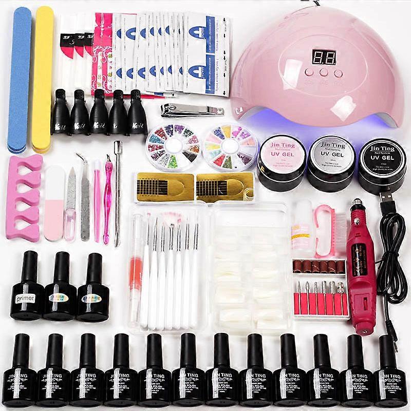 120W LED-Nagellampe Trockner - 30 Farben Gel-Nagellack-Set, Härtungslicht, Nagelkunstwerkzeuge, Maniküre-Set für Zuhause