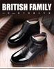 Men's Genuine Leather Velcro Winter Shoes with Plush Wool for Middle-Aged & Elderly