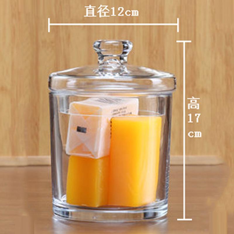 Thickened European Glass Tank Storage Tank Transparent Candy Tank Kitchen Storage Tank Sanitary Swab Storage Tank Accessories