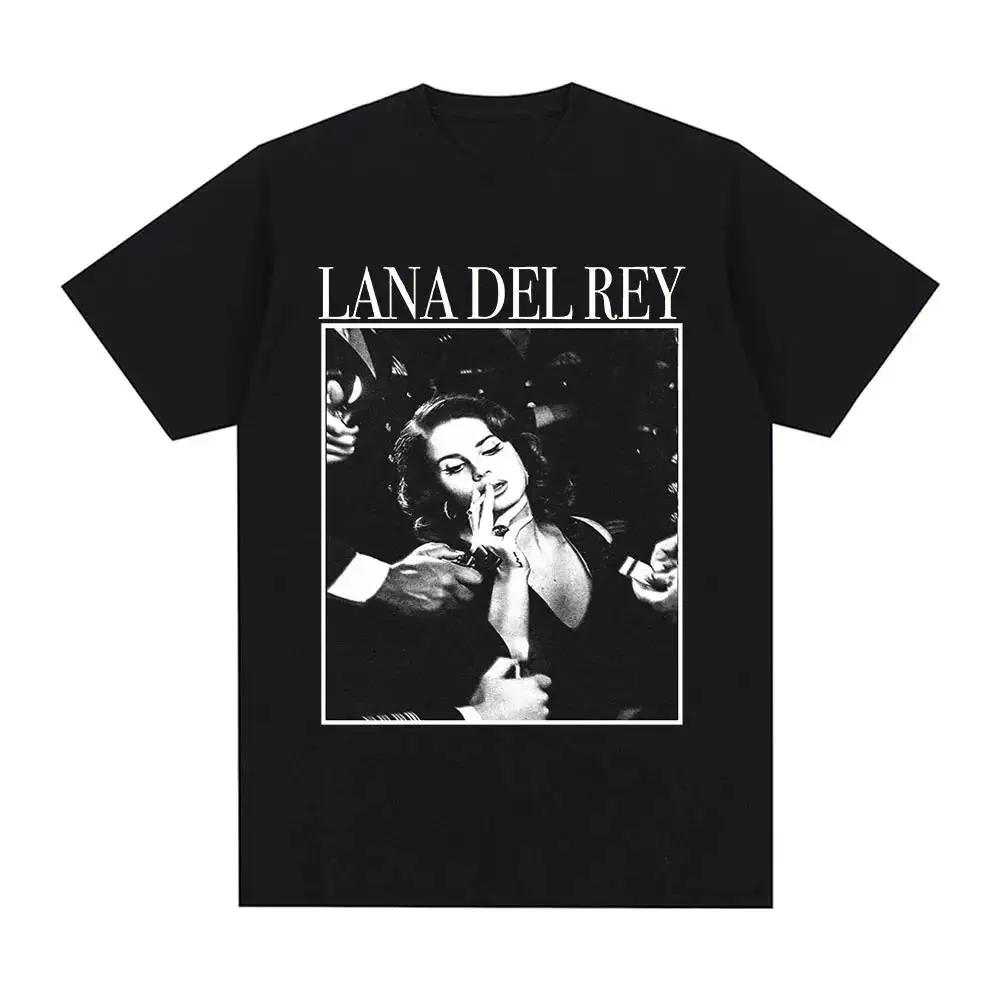Singer Lana Del Rey Print T Shirt Men Women Fashion Hip Hop Streetwear Harajuku Short Sleeve T Shirt Unisex