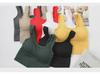 Women's Knitted Wide-Strap Sports Vest with Chest Pads - Strapless Base Top for Spring & Summer