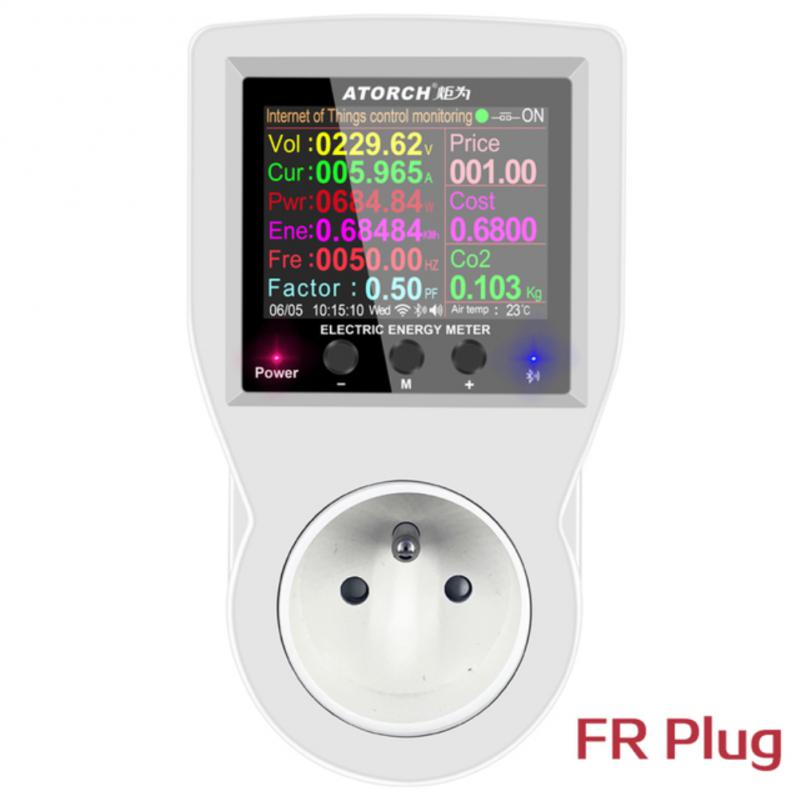 Corui Tuya Wifi Smart Plug Digital Wattmeter Power Meter 220v Ac Electricity Consumption Socket For Alexa Google Home Smart Life