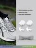 1 Paar No-Tie Schnürsenkel für Sneaker Faulenzer Schnürsenkel Schnalle Schneller Wechsel Einmal ziehen zum Mitnehmen Druckverschluss Einfaches An-/Ausziehen
