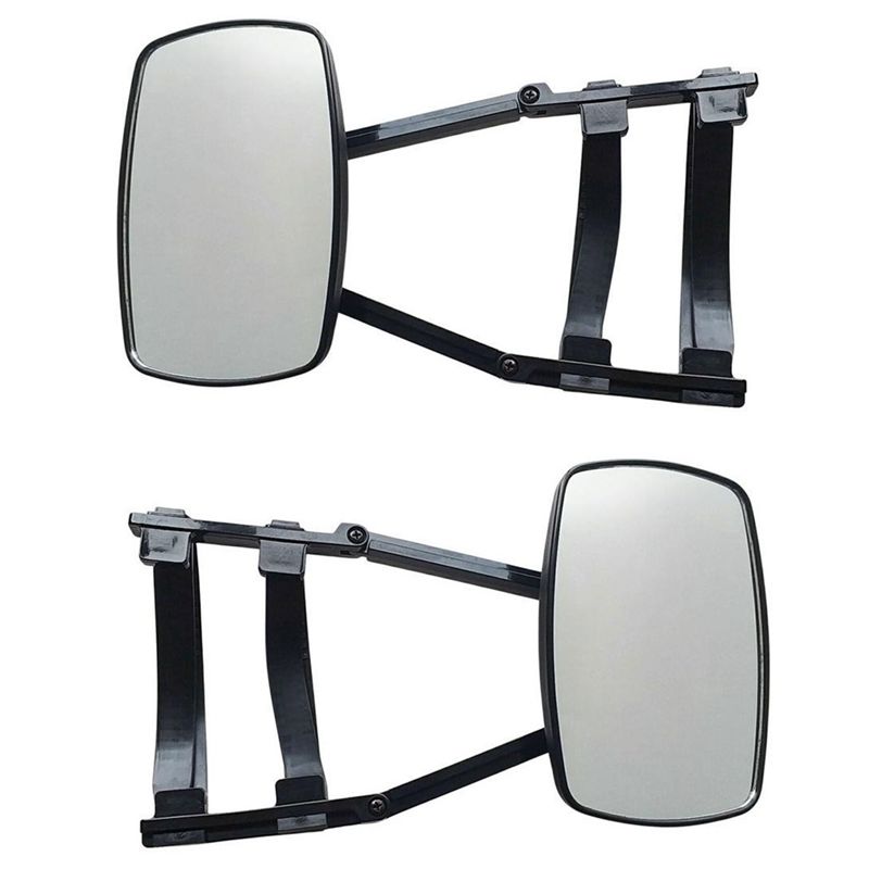 Powerful Clip-On Towing Mirrors Extended Mirrors For Towing 360° Rotation Adjustable Towing Mirror, Black 2PCS
