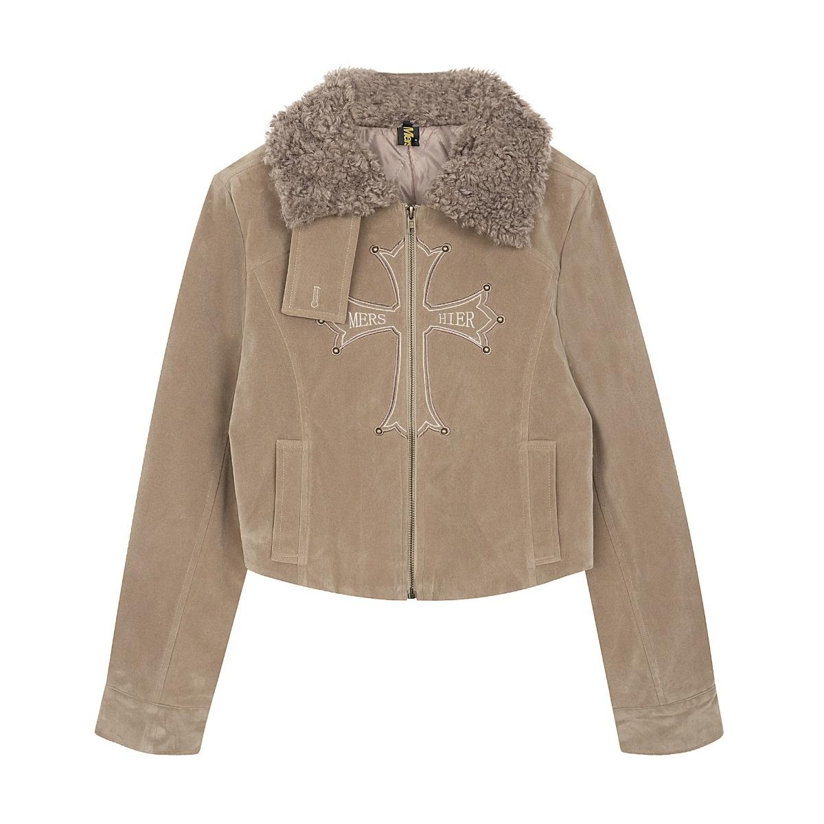 

Винтажные куртки для женщин 2025 Ropa Mujer отложной воротник верхняя одежда Y2k топы утепленная молния шикарное корейское пальто S хаки