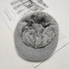 Middle-aged and elderly women's winter thickened woolen hats for mothers Knitted hat for keeping warm and protecting from the cold while cycling in