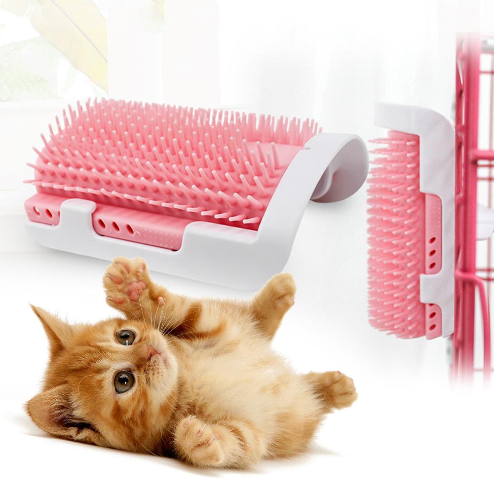 

Plastic Removable Corner Cat Comb Scratching Rubbing Brush Pet Hair Removal Massage Grooming