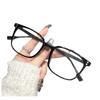 Customized Tr90 Elastic Elderly Spring Foot Glasses, Advanced Crystal Blue Reading Glasses, Simple And Ultra-Light Flower Glasses
