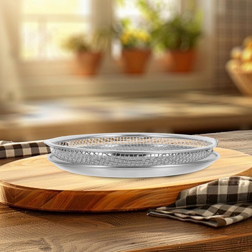 1 Set Sieb für Abfluss und Ölfilter aus Edelstahl für fettfreies Kochen und einfache Aufbewahrung Kompakter Frittierölfilter