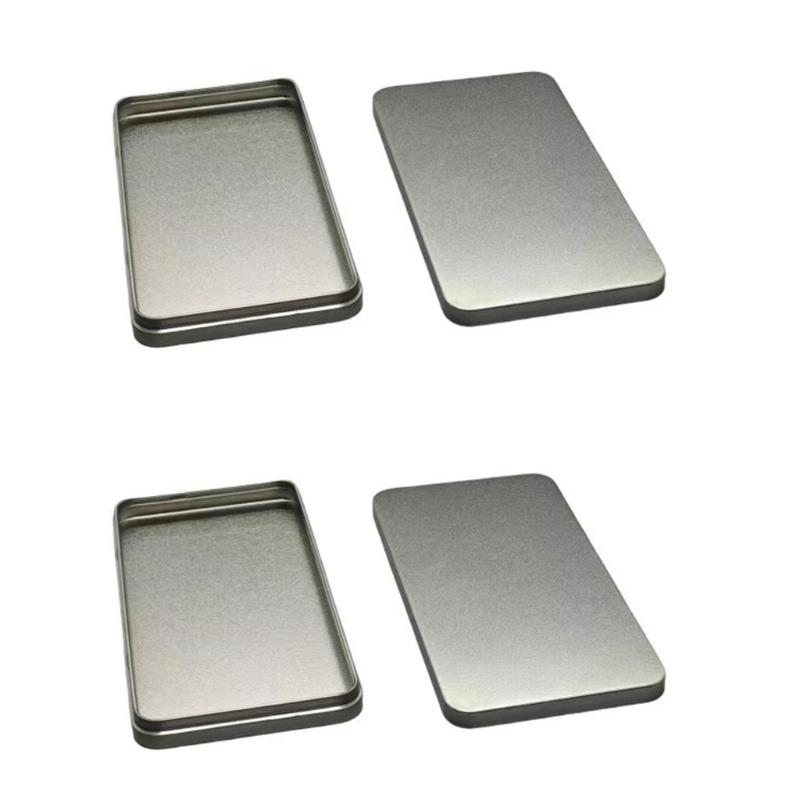 Custodia Organizer Rettangolare Sottile in Metallo per Monete Gioielli Piccoli Oggetti di Valore Portatile Antiruggine Facile da Trasportare Soluzione di Archiviazione per Casa Viaggio