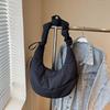 Nylon Cloth Down Cotton Clothes Bag Women's Autumn and Winter Casual Pleated Shoulder Bag Large Capacity Commuter Messenger Tote Bag