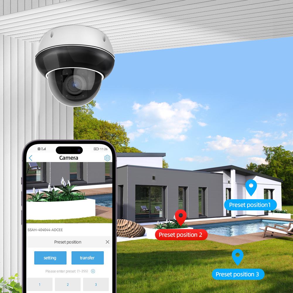 All-Metal 8MP HD 5x Zoom 5G Wi-Fi Human Tracking Hemispherical Camera