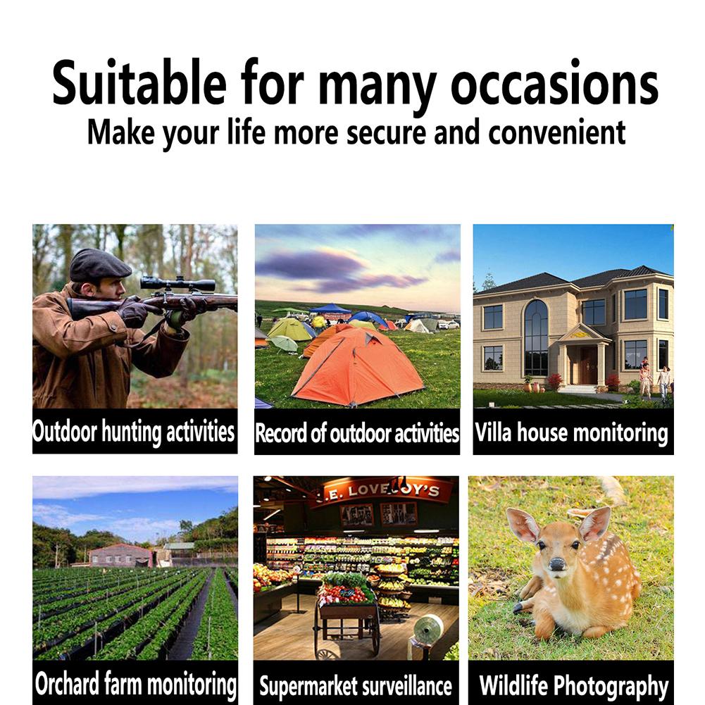 Jagd-Trail-Kamera, wasserdicht, Wildtier-Trail-Überwachungsdetektor-Kamera, Infrarot-Nachtsicht, 4K HD, Jagdausrüstung
