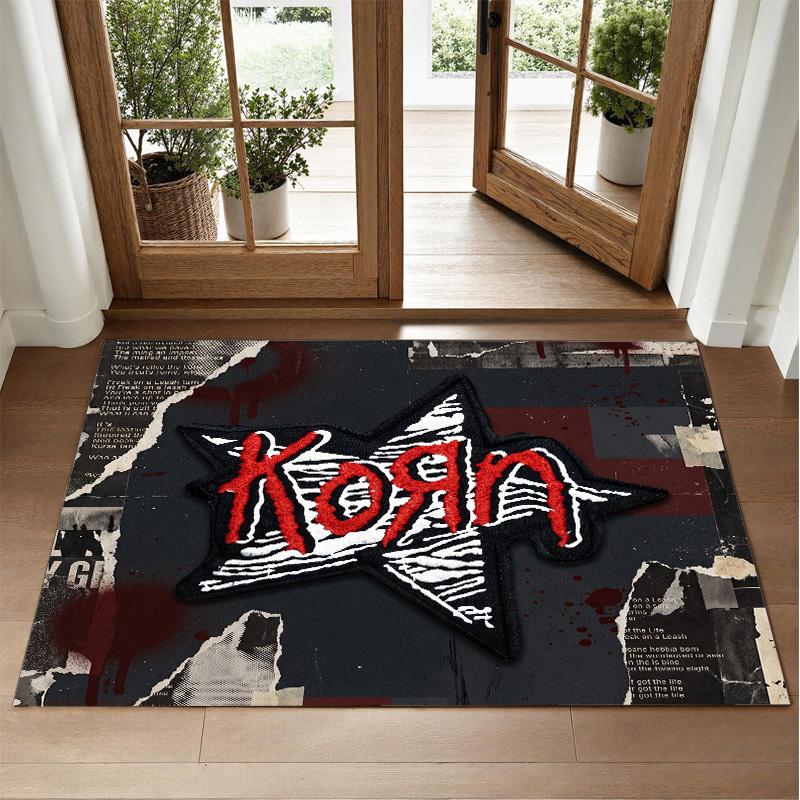 Korn Design Crystal Velvet Rug Soft Decorative Mat for Bedroom Entrance