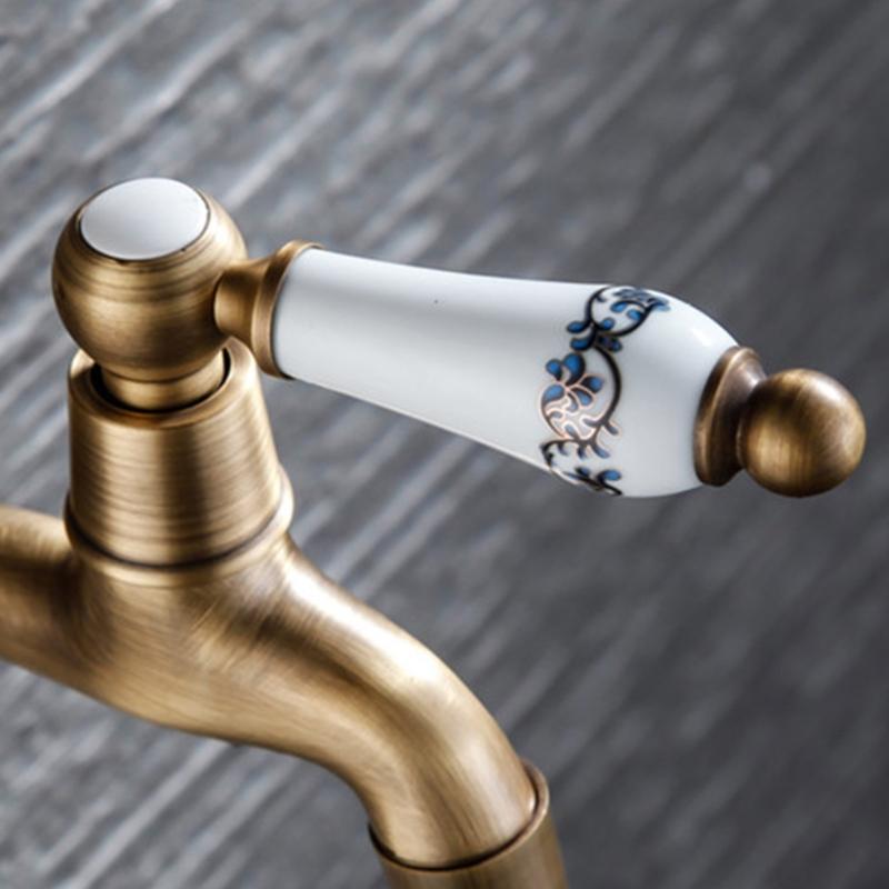 Basin Bathtubs Sink Faucet Brass Single Cold Water Mop Faucet Outdoor Garden Water Tap Wall Mounted Basin Tap Enduring