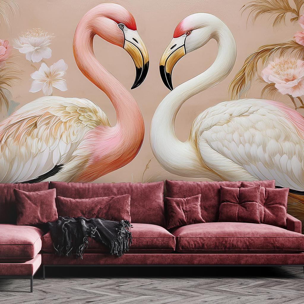 Wallpaper Flamingos Animals Love