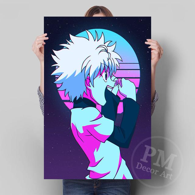 Anime Manga Hunter × Hunter Cyberretro Wall Decorative Canvas Painting Gon Freecss Killua Zoldyck Art Posters and Prints Gift