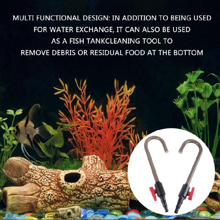 Herramienta de Transferencia de Agua para Limpiador de Acuario Forma de Gancho Tubo Cambiador de Agua