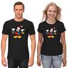 Mickey Mouse Christmas Short Sleeve White-Black Men's / Women's T-Shirt F156