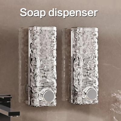 1 Stück Wandmontierter Seifenspender Manuell Zuhause Badezimmer Schaum Drücken Saugbecher Seifenspender Hotel Druckknopf-Seifenspender