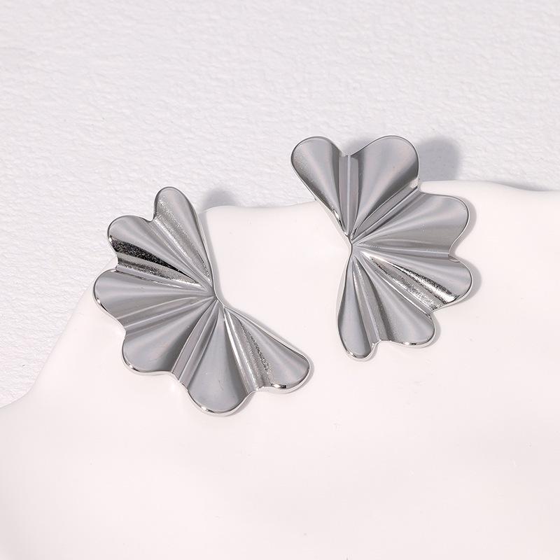 Luxury Stainless Steel Geometric Stud Earrings – Non-Fading, Simple Design