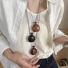 1PC Flask Pendant Parties Wooden Fashion Long Necklace Daily Wear Jewelry for Women Elegant Adjustable Vintage Ethnic