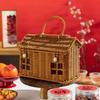 Natural PP Materials User Friendly Woven Hand Basket Highly Durable for Homes Organization Picnics Essential and Gift Packaging