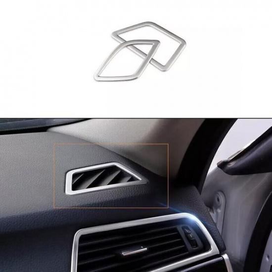 Silver Titanium For BMW 5 Series 2011-17 Cover Trim Console L&R Air Outlet Vent