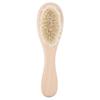 Baby Wooden Hair Brush and Comb Set Goat Hair   for Newborns Toddlers Daily Care