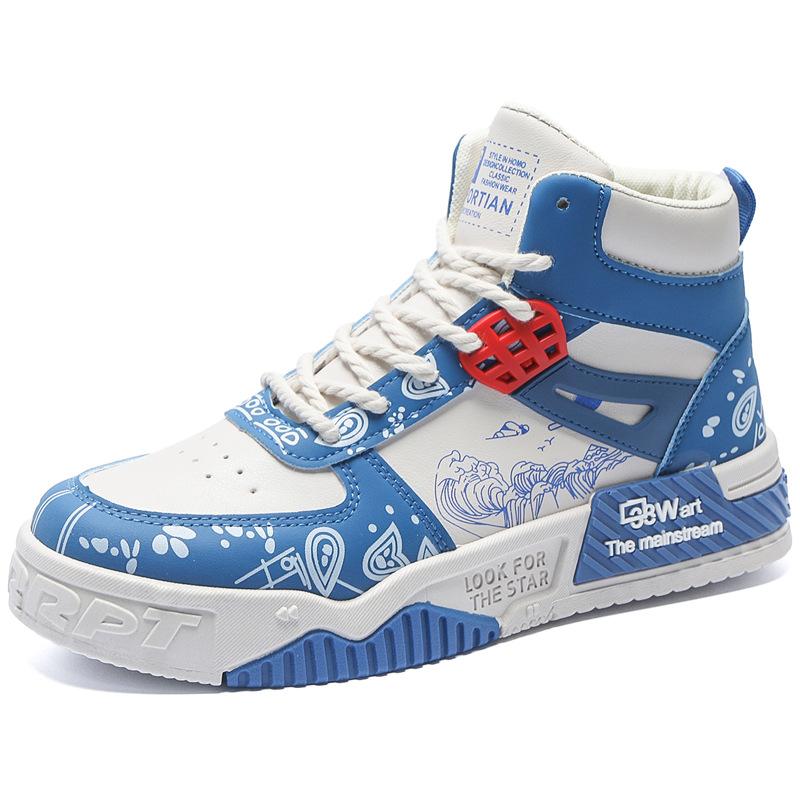 Neue Frühling High-Top Herrenschuhe Koreanische Freizeitschuhe Modische Trendige Sportschuhe Vielseitige Herrenschuhe