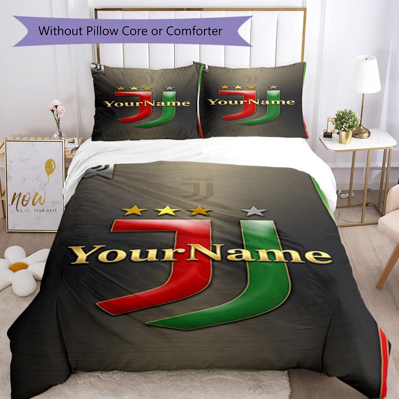 Juventus Customize Your Name Bedding Set Breathable Duvet Cover with Pillowcases Home Decoration Birthday Gift