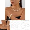 Retro Inspired Pearl Accessories Set With Handcrafted Multilayer Necklace And Ear Jewelry