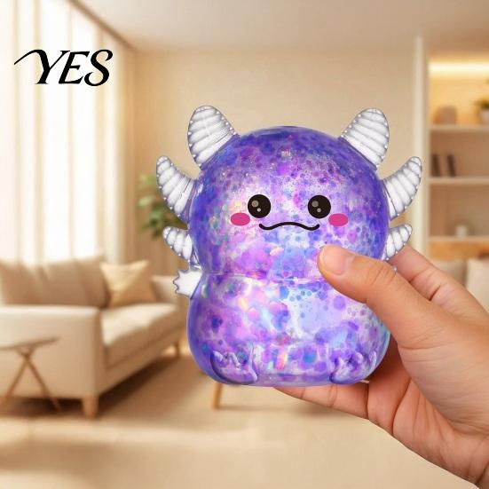 Stress Relief Toy Axolotl Squeeze Set, Toys for Adults Kids, Soft TPR Slow Rising Sensory Balls Anxiety Relief, Classroom Prizes Birthday Gifts