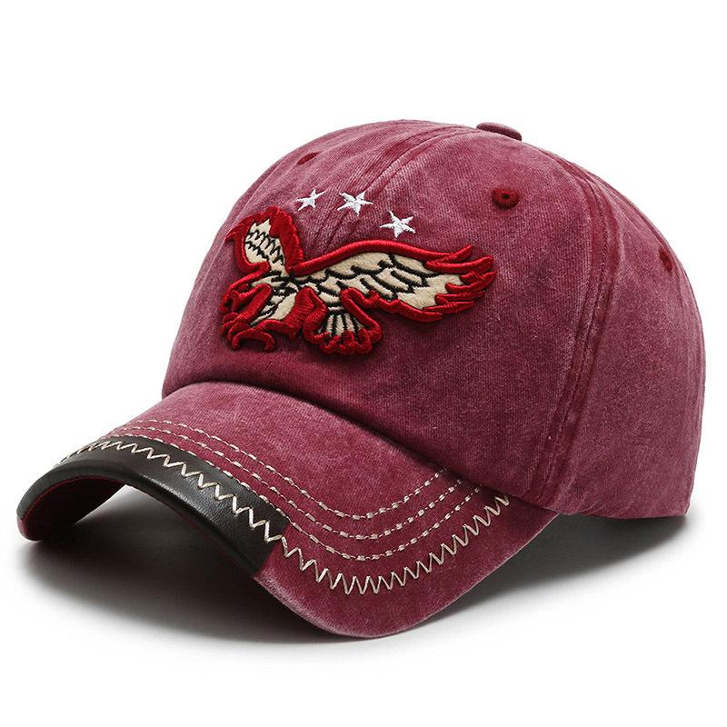Exclusive Soft Top Retro Washed Baseball Tide Hat Men S And Women S Street Versatile Embroidered Curved Brim Cap adjustable