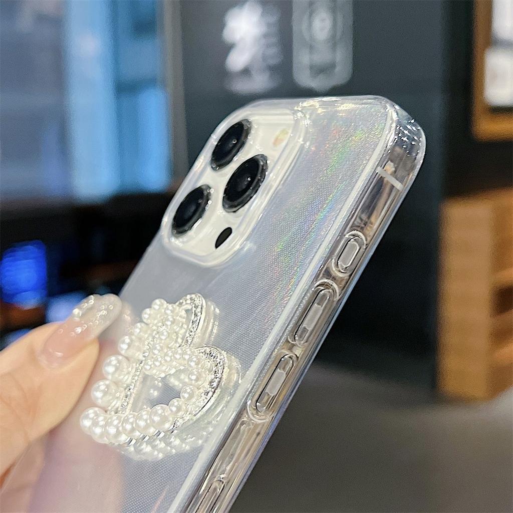 Feather-patterned, Simple Solid Color Case for Apple 13/14 Pro Max, Huawei Mate 30/60 Pro, and P60 Heart-shaped Design