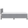 Box Spring Bed with LED Light Strips Light Grey 100 x 200 cm Fabric