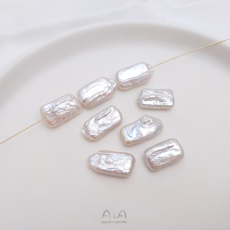 

Irregular Baroque Pearl Beads for DIY Fashion Bracelets 9x16mm Through-Hole Single Piece